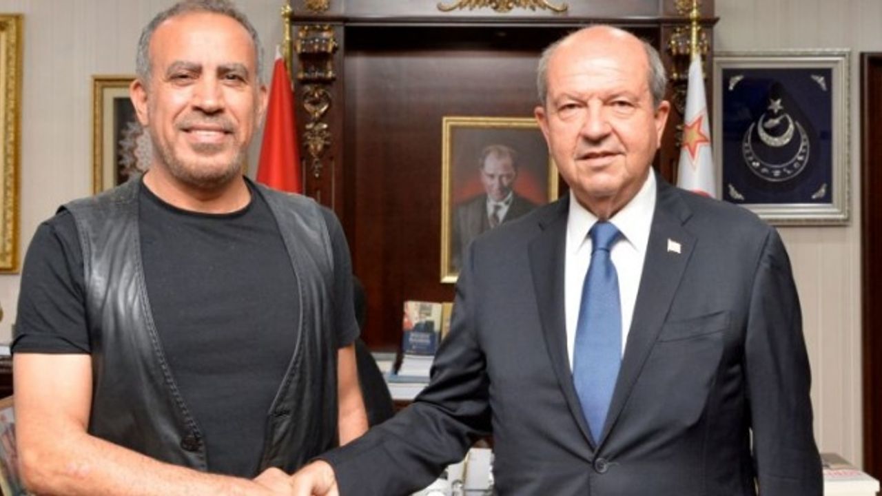 Cumhurbaşkanı Ersin Tatar, Anadolu Rock sanatçısı Haluk Levent’i kabul etti