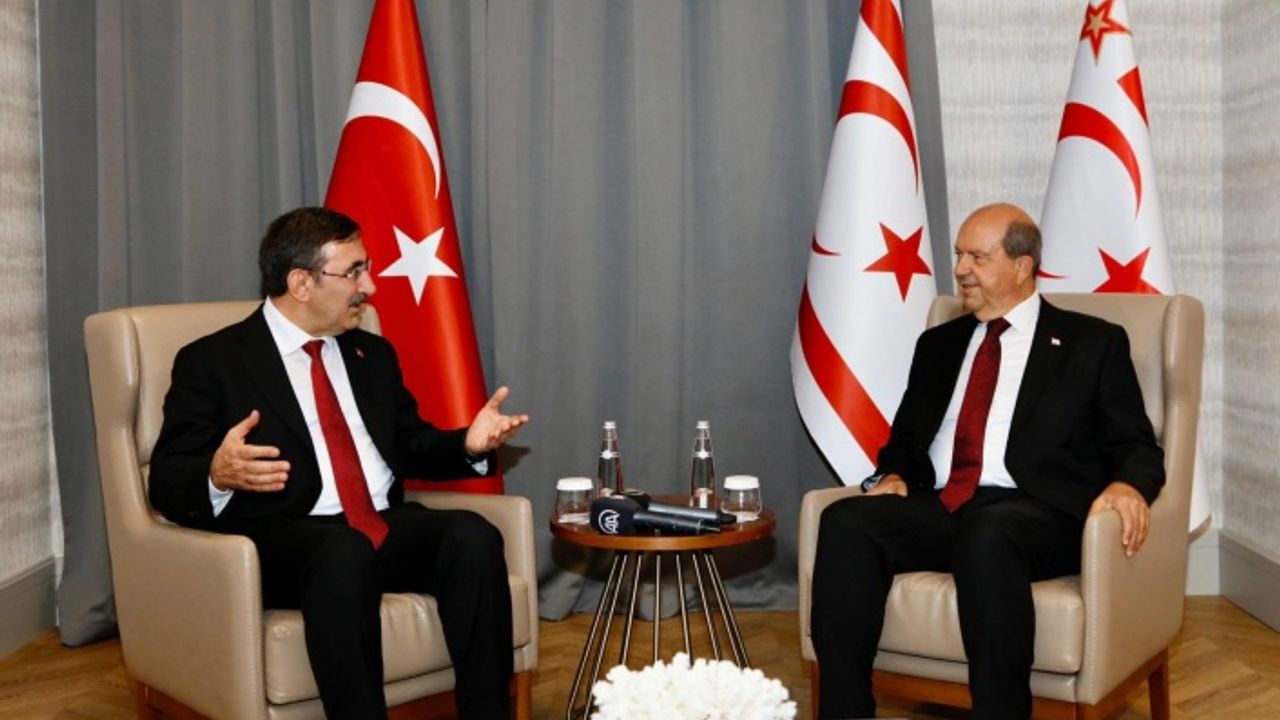Cumhurbaşkanı Tatar, Türkiye Cumhurbaşkanı Yardımcısı Yılmaz ile başbaşa görüştü