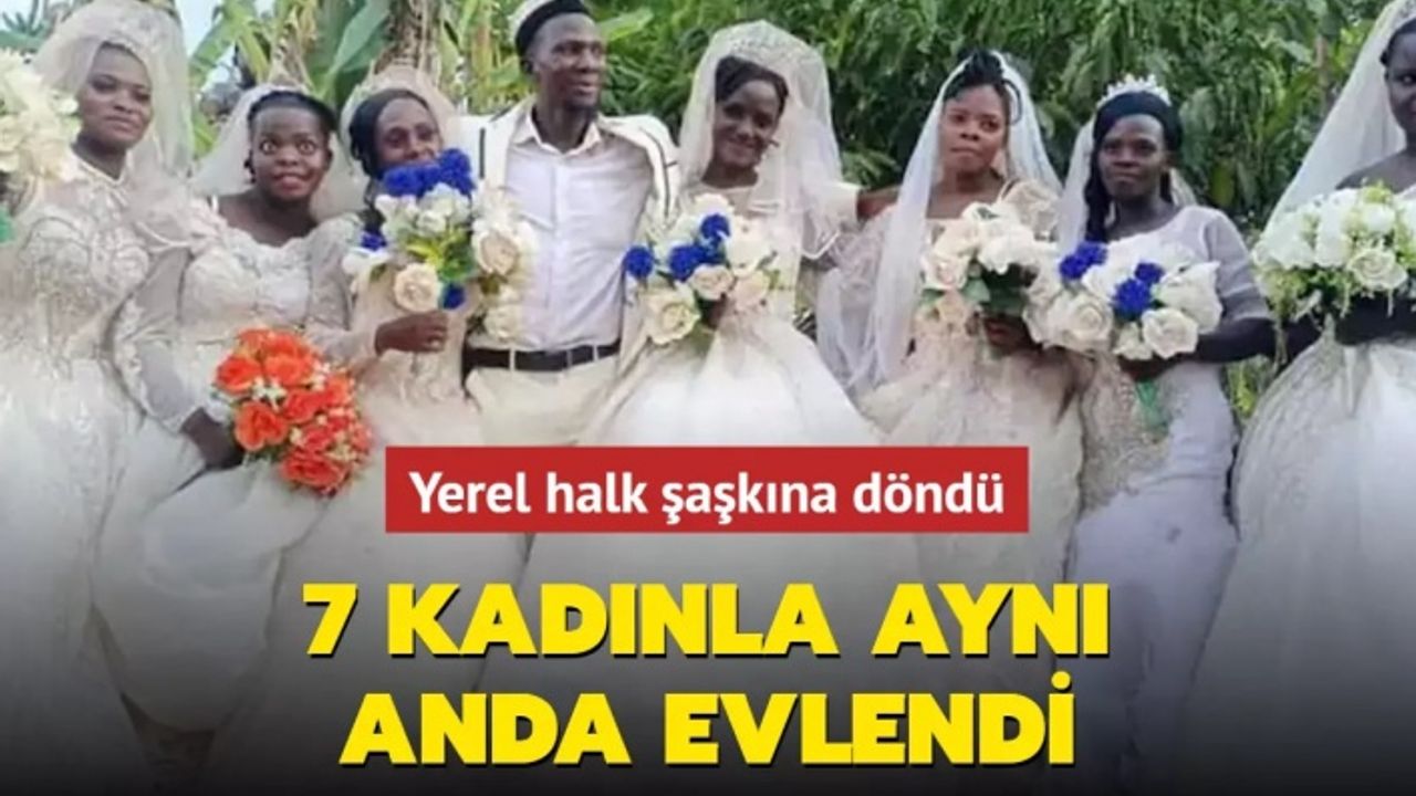 Uganda'da bir adam aynı günde 7 kadınla evlendi
