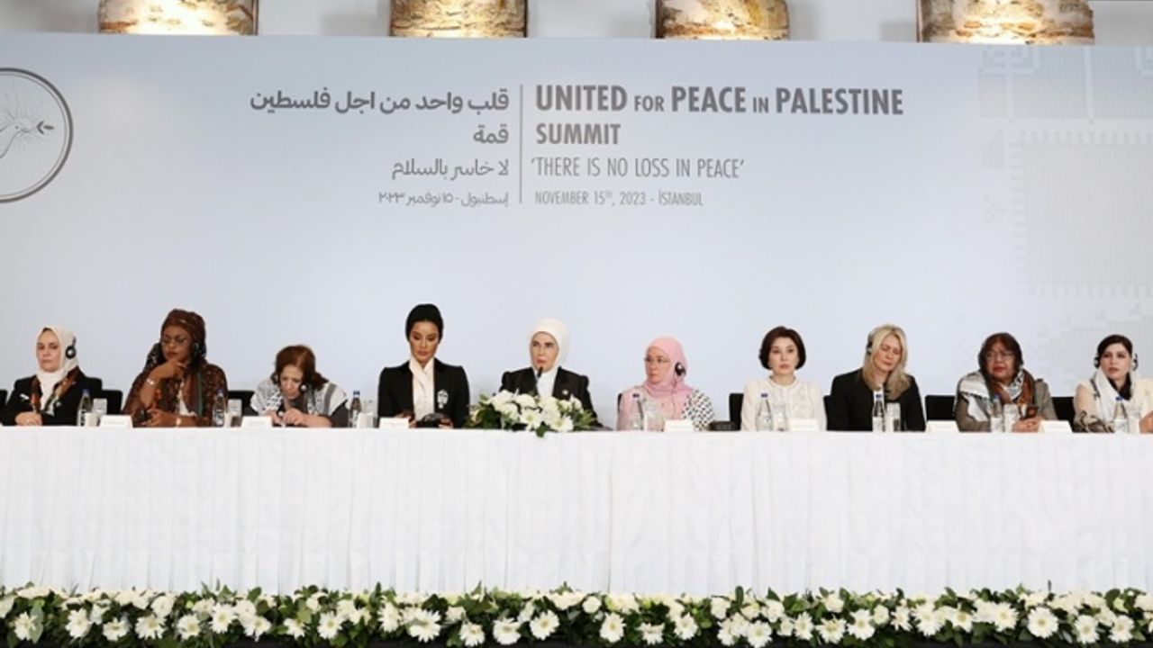 Emine Erdoğan ile "first lady"lerden Filistin için dünyaya ortak çağrı