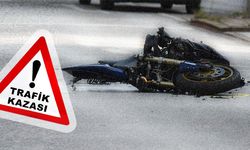 Alkollü motosiklet sürücüsü virajı alamadı, kaza yaptı