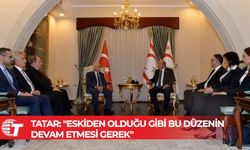 Ersin Tatar, Bertan Özerdağ ile Türkiye’den gelen konuk heyeti kabul etti