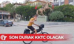 Bisikletiyle dünyayı gezen Hollandalı gencin son durağı KKTC olacak