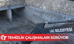 Taşma riski en fazla olan derede temizlik