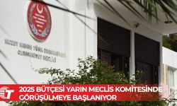 2025 bütçesi yarın Meclis komitesinde görüşülmeye başlanıyor