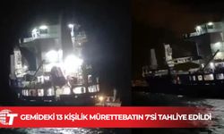 Mersin açıklarında yük gemisi yan yattı