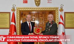 Cumhurbaşkanı Tatar, 39’uncu Tümen Komutanı Tuğgeneral Gökoğlan’ı ziyaret etti