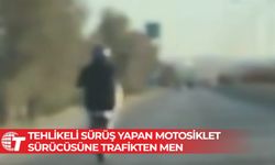 Tehlikeli sürüş yapan motosiklet sürücüsüne para cezası ve trafikten men