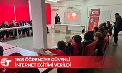 16 okulda toplam 1603 öğrenciye güvenli internet eğitimi verildi