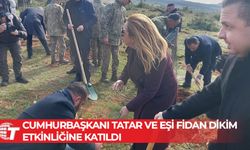 Cumhurbaşkanı Tatar ve eşi, Cumhurbaşkanlığı Hoşgeldin Bebek Hatıra Ormanı’na fidan dikimi etkinliğine katıldı