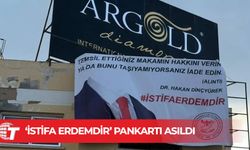 KTHES’ten dikkat çeken Dinçyürek pankartı