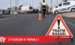 Girne Tatlısu anayolunda trafik kazası: 1'i Çocuk 6 kişi yaralandı