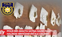 Bir araçta satışa hazır paketler halinde hintkeneviri bulundu