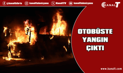 Seyir halindeki otobüste yangın çıktı