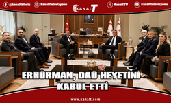 Cumhurbaşkanı Tufan Erhürman, DAÜ heyetini kabul etti