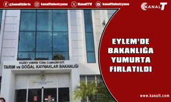 Hayvan Üreticileri ve Yetiştiricileri Birliği eylemde: Bakanlığa yumurta fırlatıldı