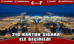 Larnaka Havalimanı’nda 210 karton sigara ele geçirildi