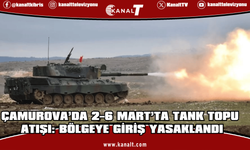 Güzelyurt’ta, Çamurova Atış Alanı’nda 2–6 Mart tarihleri arasında tank atışları yapılacak