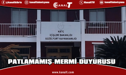 Güzelyurt Kaymakamlığından patlamamış mermi duyurusu