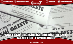 İktidarın Sunduğu Öneri Resmi Gazetede Yayımlanarak Halkın Bilgisine Sunuldu