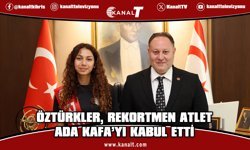 Cumhuriyet Meclisi Başkanı Öztürkler, atlet Ada Kafa’yı kabul etti