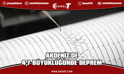 Akdeniz'de 4,7 büyüklüğünde deprem