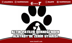 Altın Patiler Derneği'nden Alayköy'de zehir uyarısı