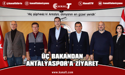 Oğuz, Hasipoğlu ve Arıklı Antalyaspor Başkanı Perçin'i ziyaret etti