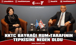Erhürman-Dicarlo görüşmesinde yer alan KKTC bayrağı Rum tarafının tepkisine neden oldu