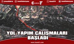 Dağ yolunda yol yapım çalışmaları başladı