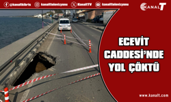 Sürücülerin Dikkatine! Gemikonağı Ecevit Caddesi’nde Yol Çöktü