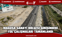 Gazimağusa Belediyesi, Büyük Sanayi Bölgesi girişindeki trafik düzenlemesini tamamladı