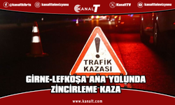 Girne-Lefkoşa ana yolunda zincirleme kaza: 3 yaralı
