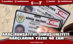 Araç ruhsatı ve ehliyet harçlarına zam