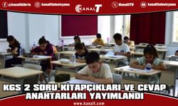 KGS 2 soru kitapçıkları ve cevap anahtarları yayımlandı