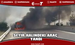 Seyir halindeki araç alevlere teslim oldu!