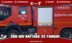 Haftalık itfaiye raporu: 33 yangın ve 23 özel servis olayı