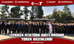 Lefkoşa Atatürk Anıtı önünde tören düzenlendi
