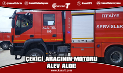 Aracın elektrik aksamından çıkan yangın söndürüldü: Yolda temizlik çalışması yapıldı