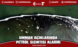 Umman açıklarında karaya oturan gemiden sızan petrol 390 kilometrekarelik alana yayıldı