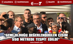 Cumhurbaşkanı Erhürman: Batık gemi olduğu değerlendirilen cisim 550 metrede tespit edildi