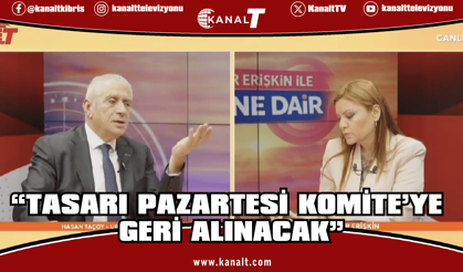 Hasan Taçoy: “Tasarı Pazartesi Komite’ye geri alınacak”