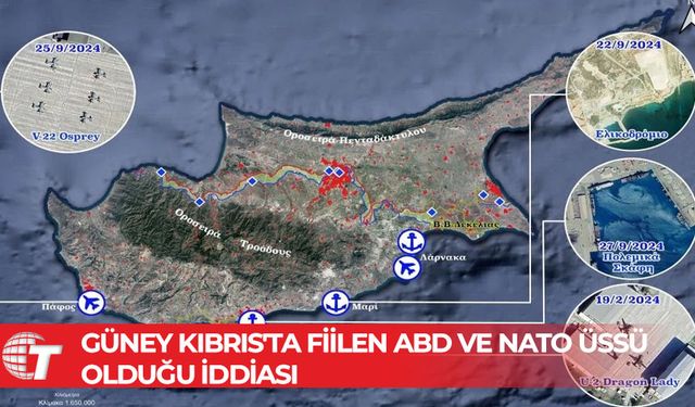 Güney Kıbrıs'ın fiilen ABD ve NATO üssü olduğu iddia ediliyor...