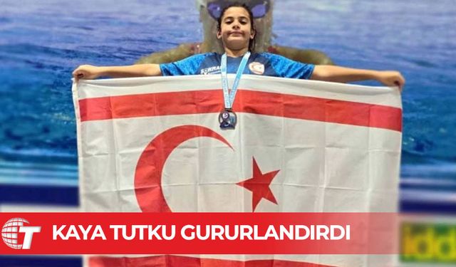 Necat British College öğrencisi Kaya Tutku, yüzmede iki bronz madalya kazandı