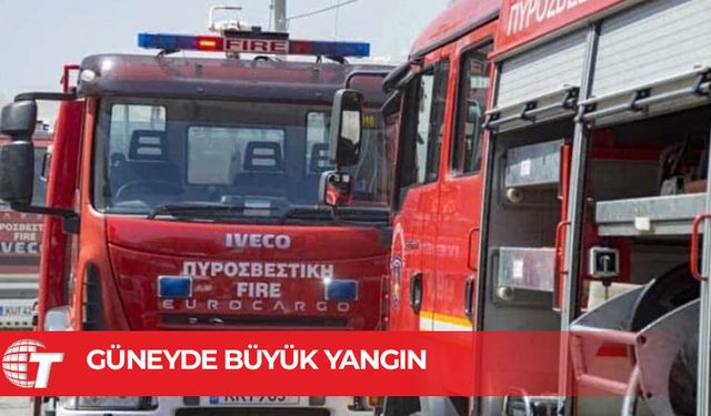 Güney Lefkoşa’da sanayi bölgesinde büyük yangın