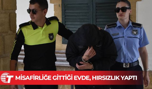 Misafirliğe gittiği evden hırsızlık yaptı