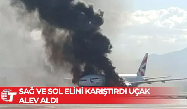 Pilot sağını solunu karıştırdı, uçak alev aldı