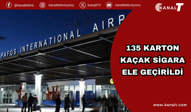 Baf Havalimanı’nda bir yolcunun valizinde 135 karton kaçak sigara ele geçirildi