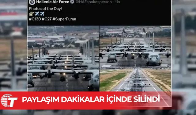 Yunan Hava Kuvvetlerinin C130 paylaşımı tepki çekti