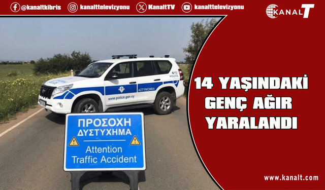Güney Kıbrıs’ta 14 yaşındaki bir genç, aşırı sürat nedeniyle kazaya neden oldu